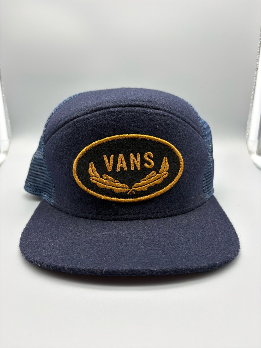Vans | Patch Logo Wool Trucker Hat - Navy Blue Gold